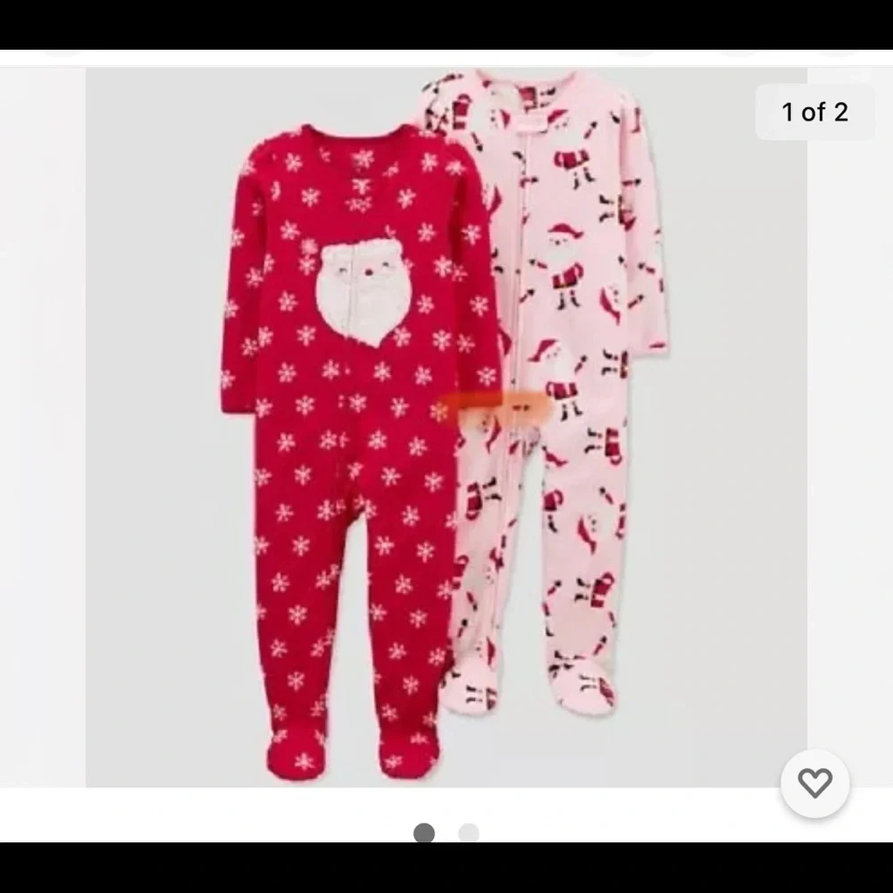 Carter’s Christmas Long Sleeve Footed size 12 m